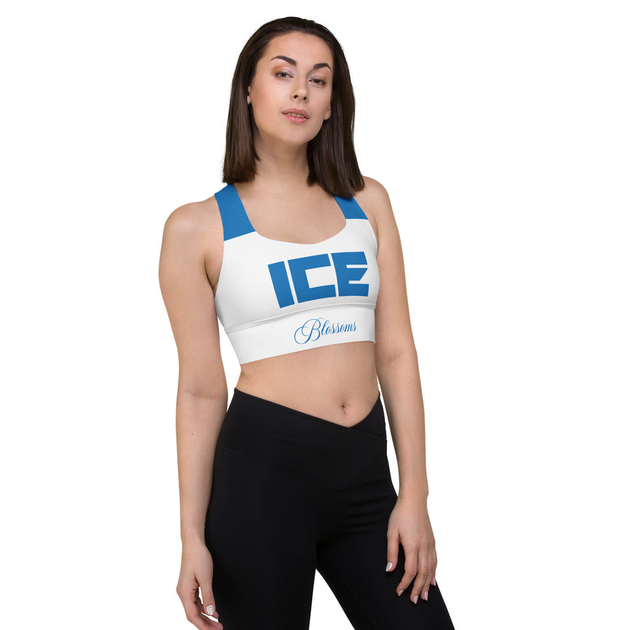 "Ice Blue" Longline sports bra