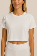 Crop Top en Coton Confort « Va avec Tout »