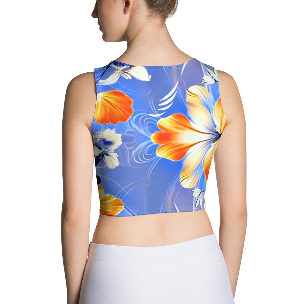 "Orange - Blue Fantasy" Crop Top