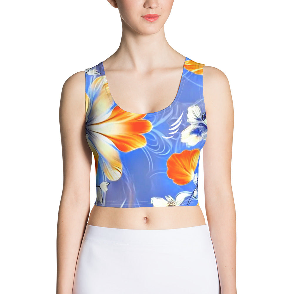"Orange - Blue Fantasy" Crop Top