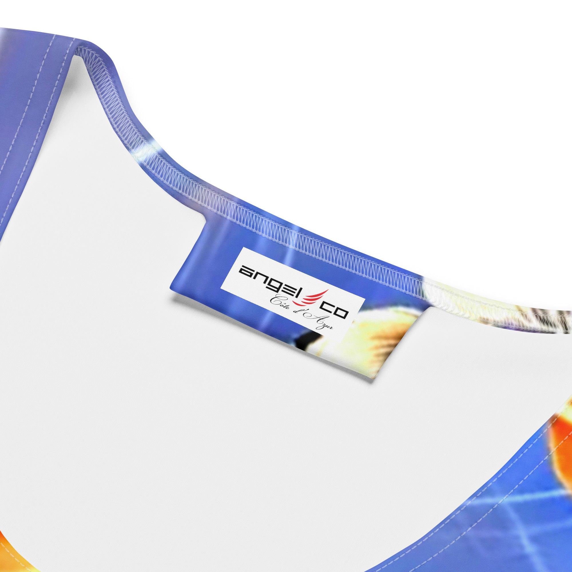 "Orange - Blue Fantasy" Crop Top