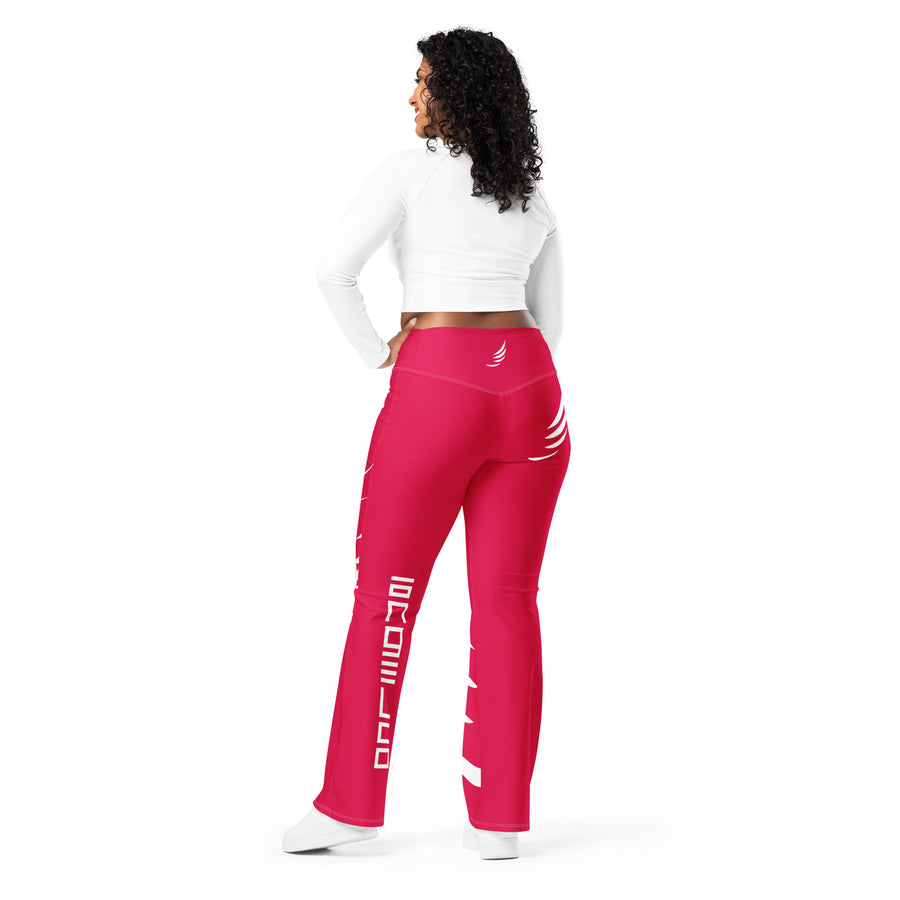 "Berry Red" Flare leggings