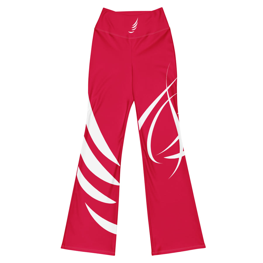 "Berry Red" Flare leggings