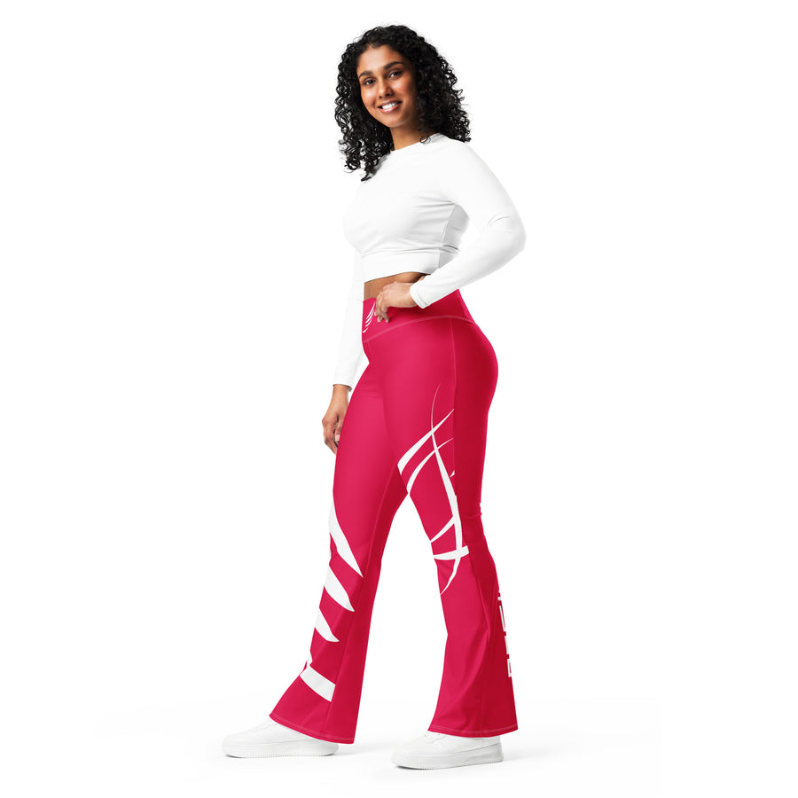 "Berry Red" Flare leggings