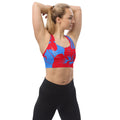 "Intense Blue R" Longline sports bra