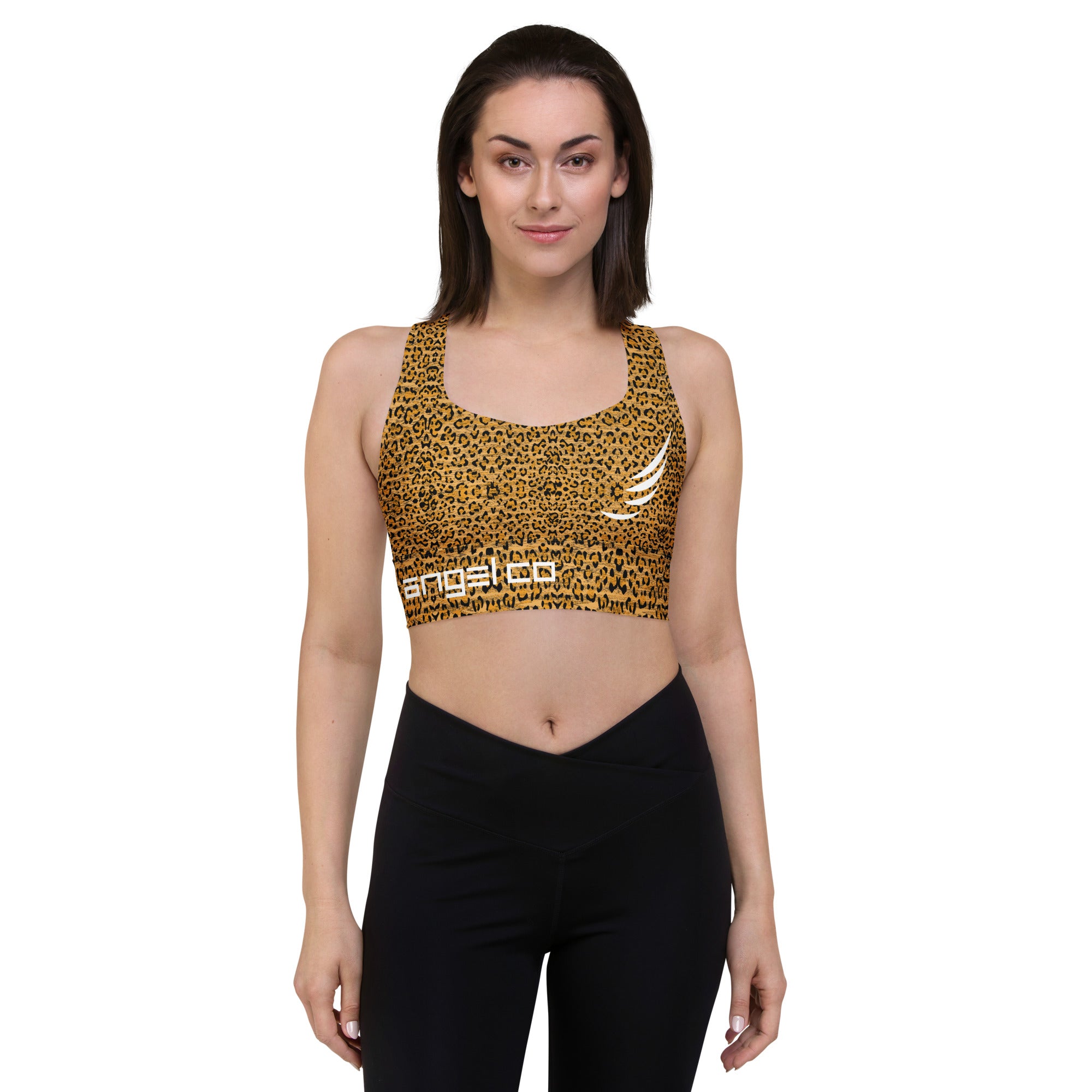 "Leopard" Longline sports bra