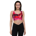 "Rose Waterflower" Longline sports bra