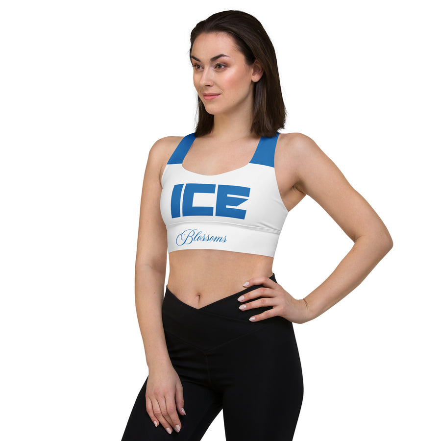 "Ice Blue" Longline sports bra