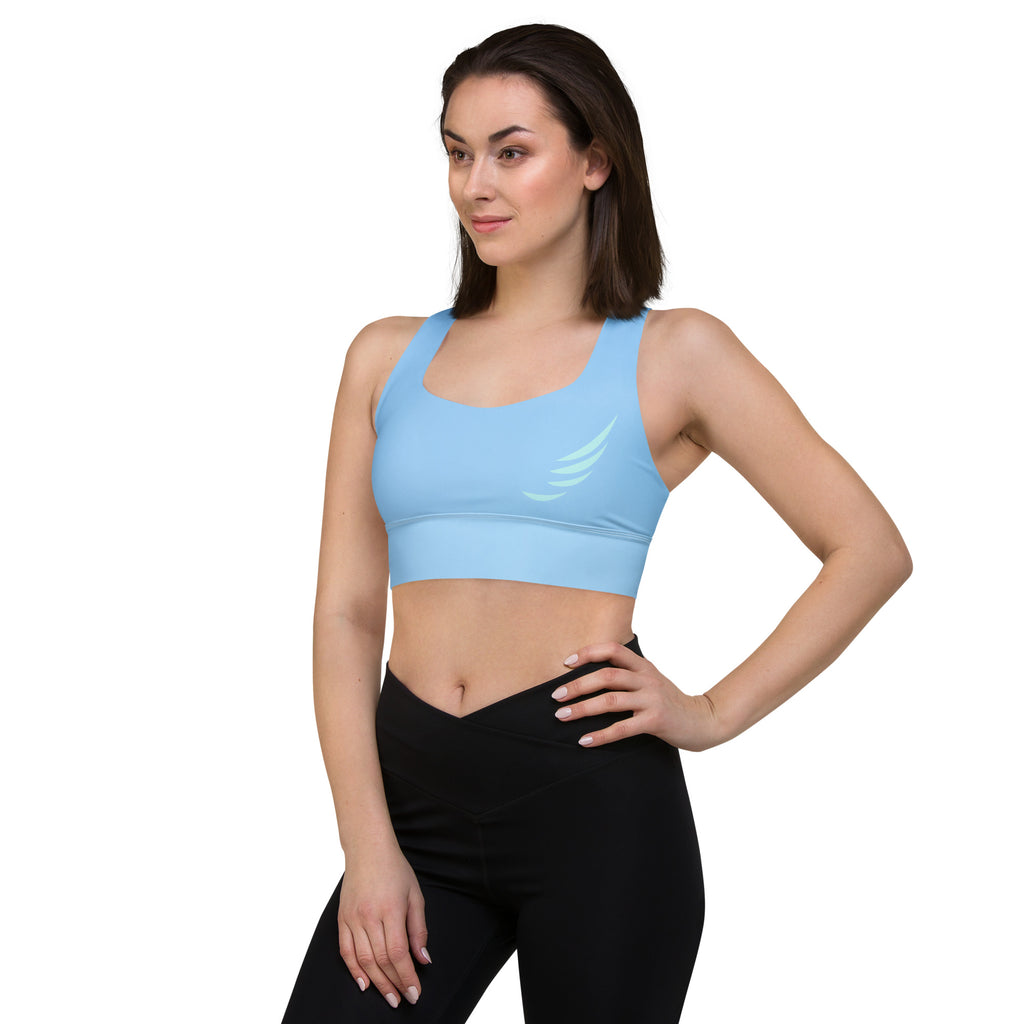 "Ocean Blue" Longline sports bra