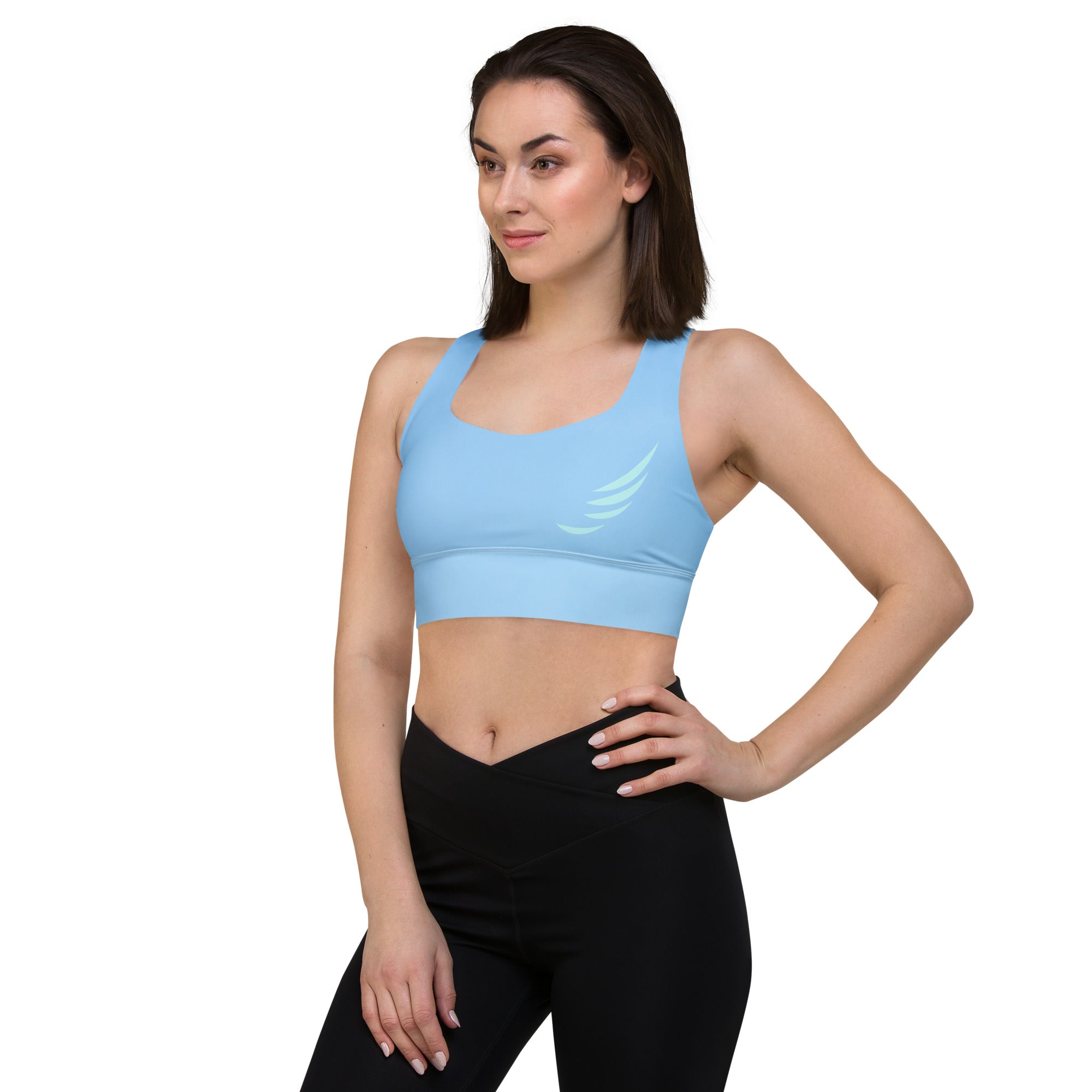 "Ocean Blue" Longline sports bra