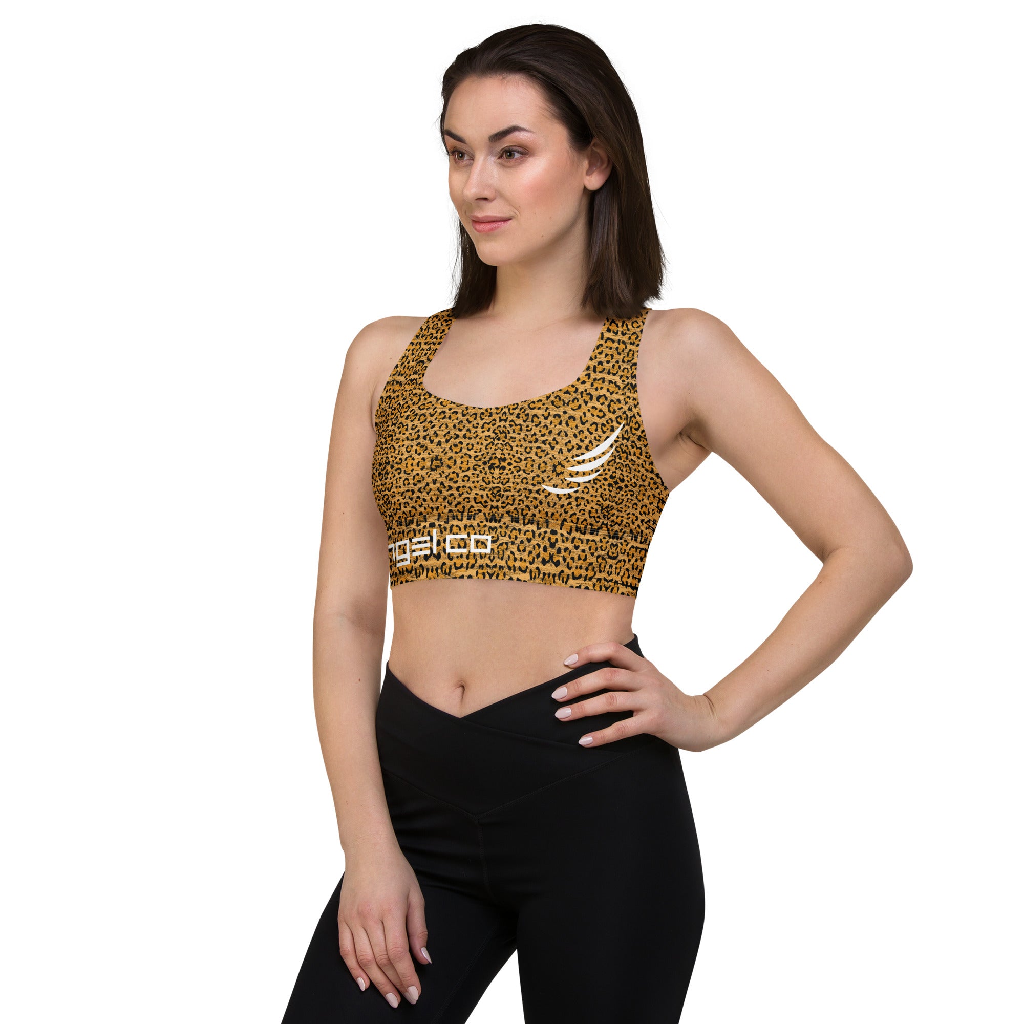 "Leopard" Longline sports bra