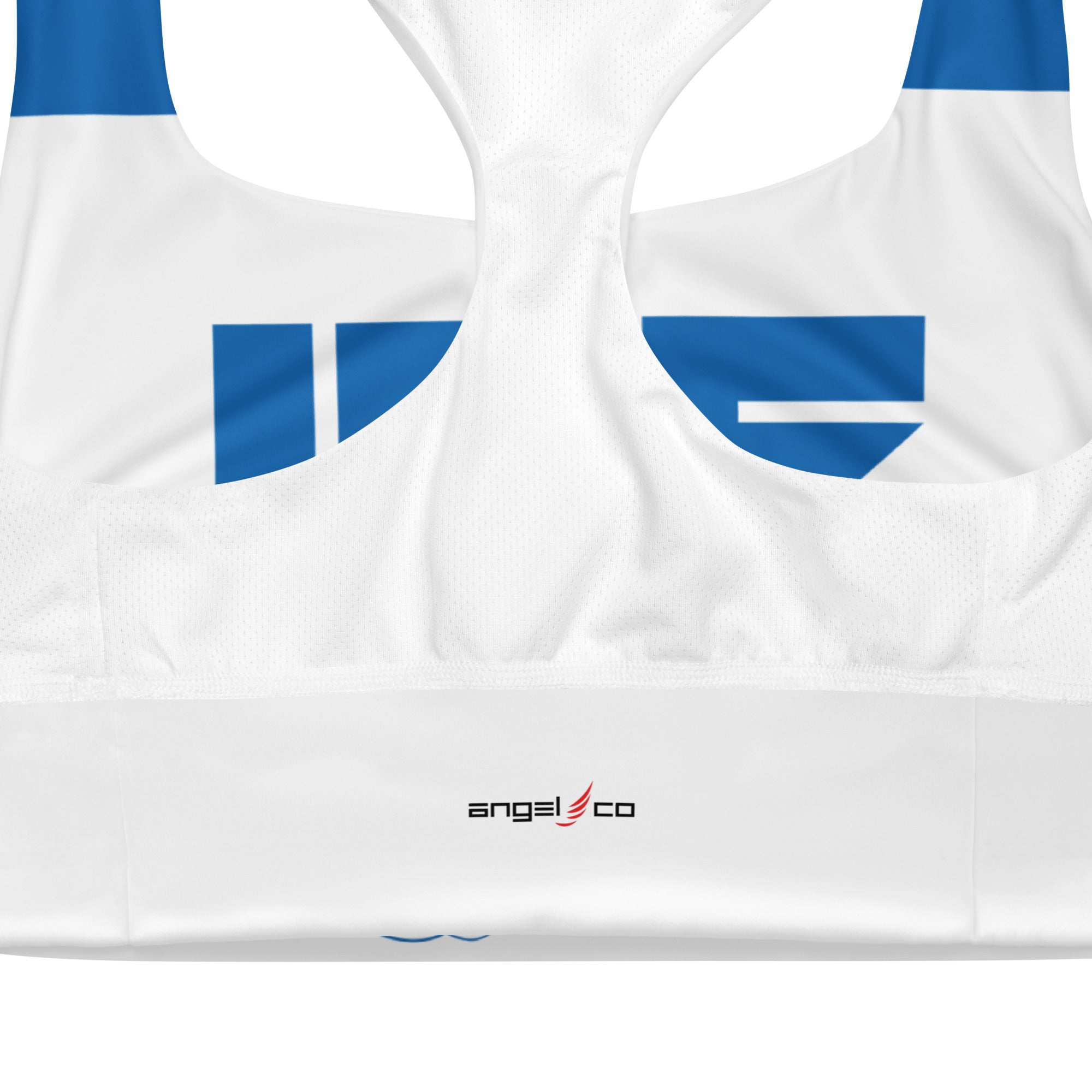 "Ice Blue" Longline sports bra