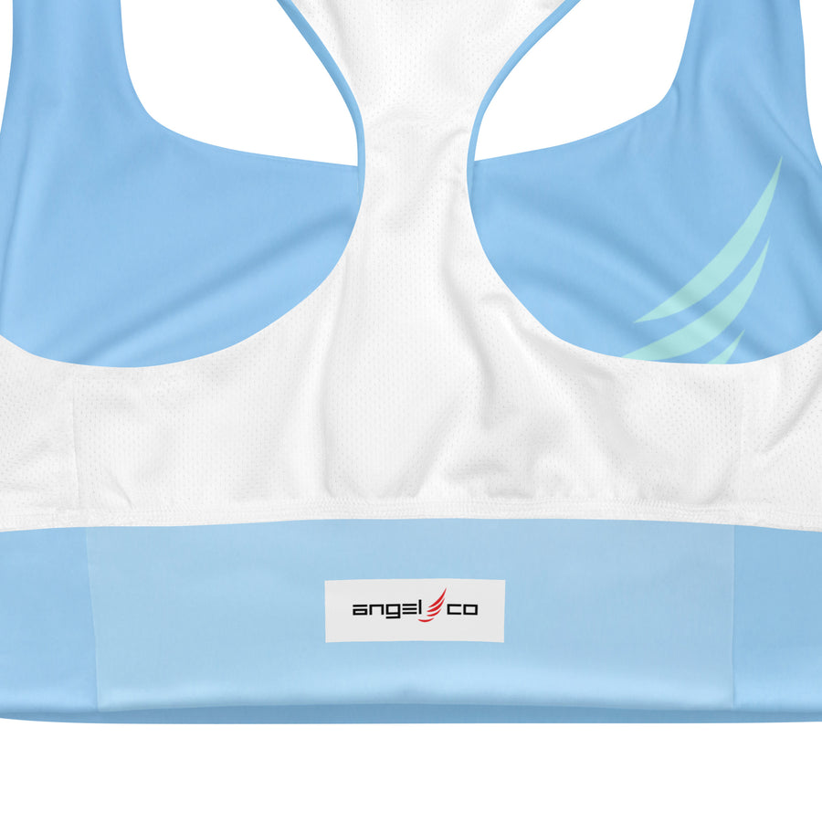 "Ocean Blue" Longline sports bra