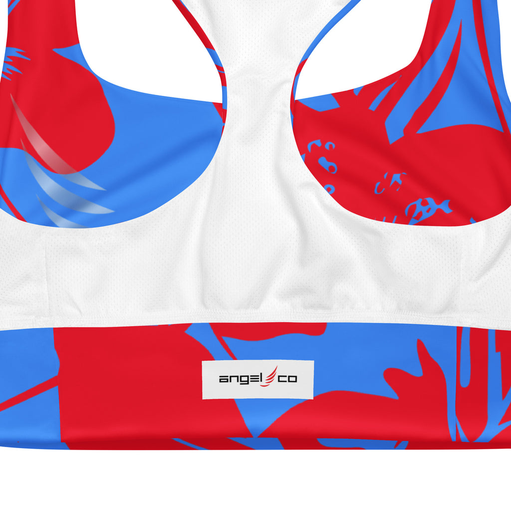 "Intense Blue R" Longline sports bra