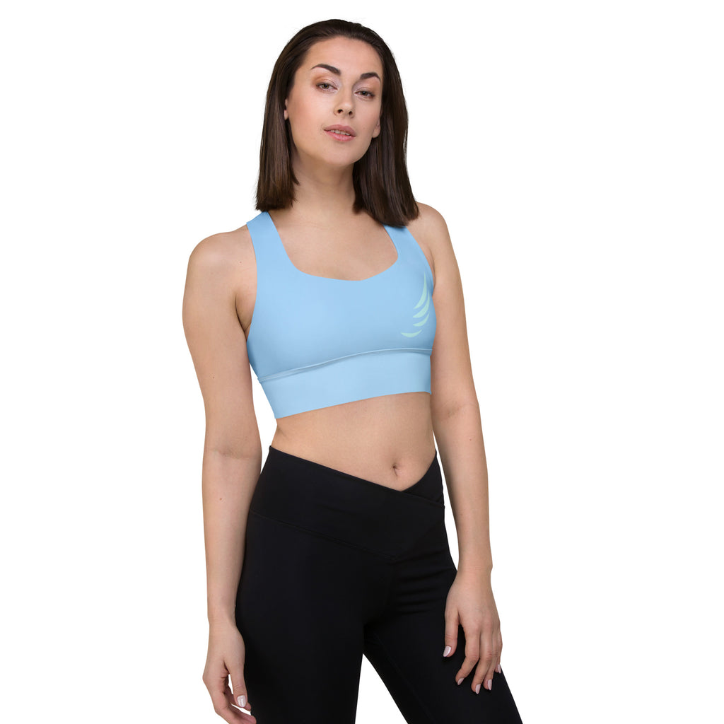 "Ocean Blue" Longline sports bra