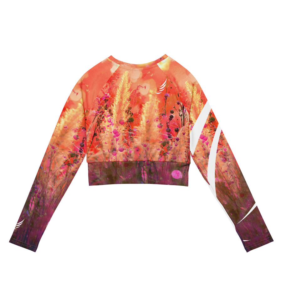 "Angelic Glow" long-sleeve crop top