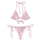 Bikini en corde recyclée « Rose pastel »