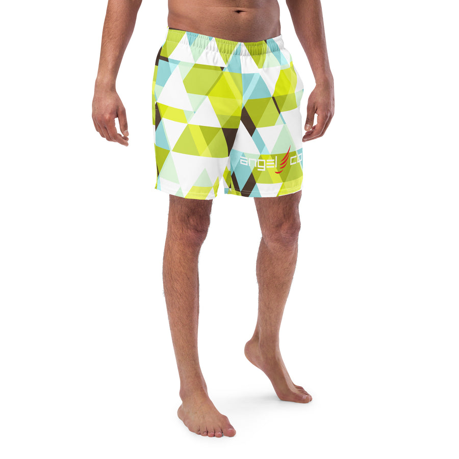 "Check Pattern" swim trunks