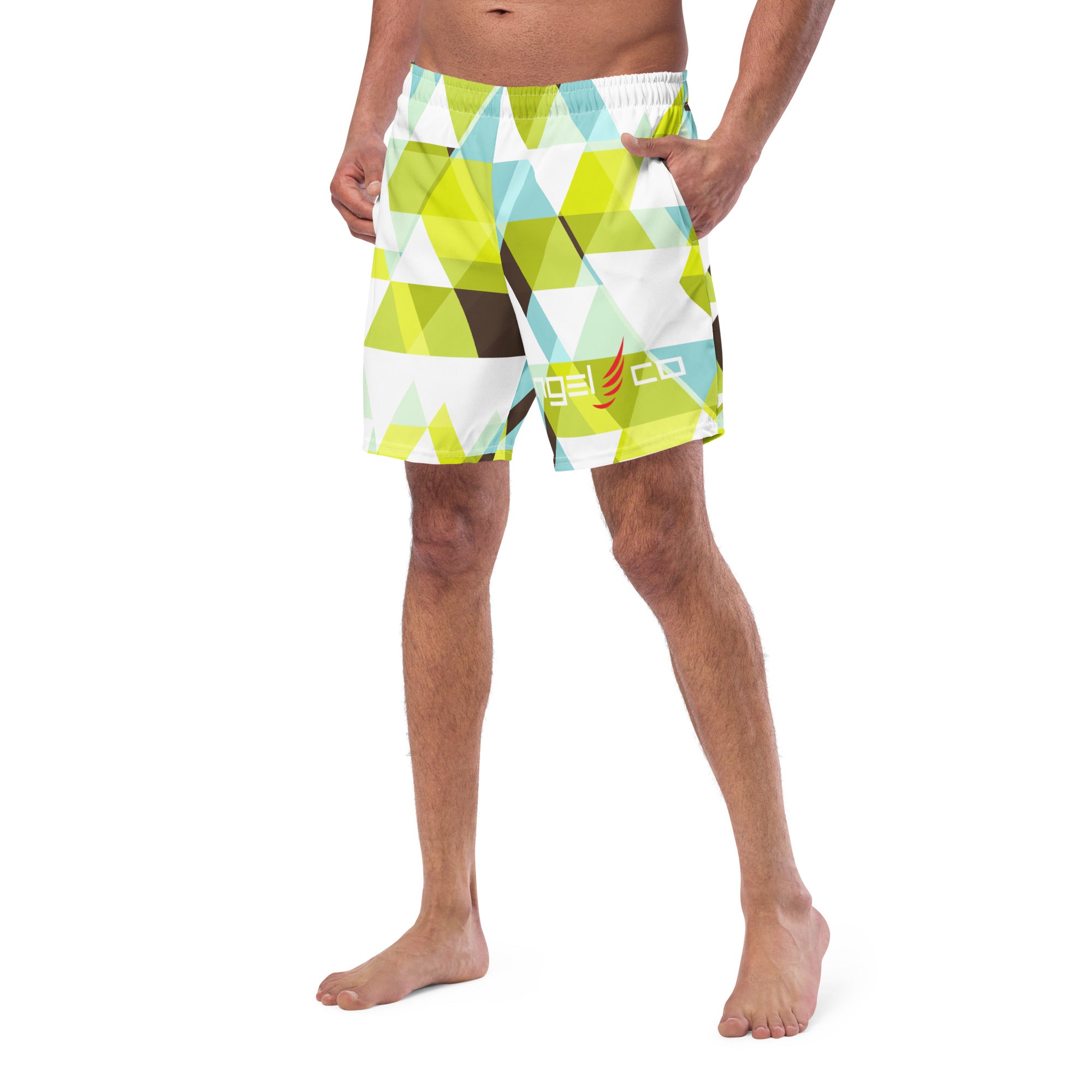 "Check Pattern" swim trunks