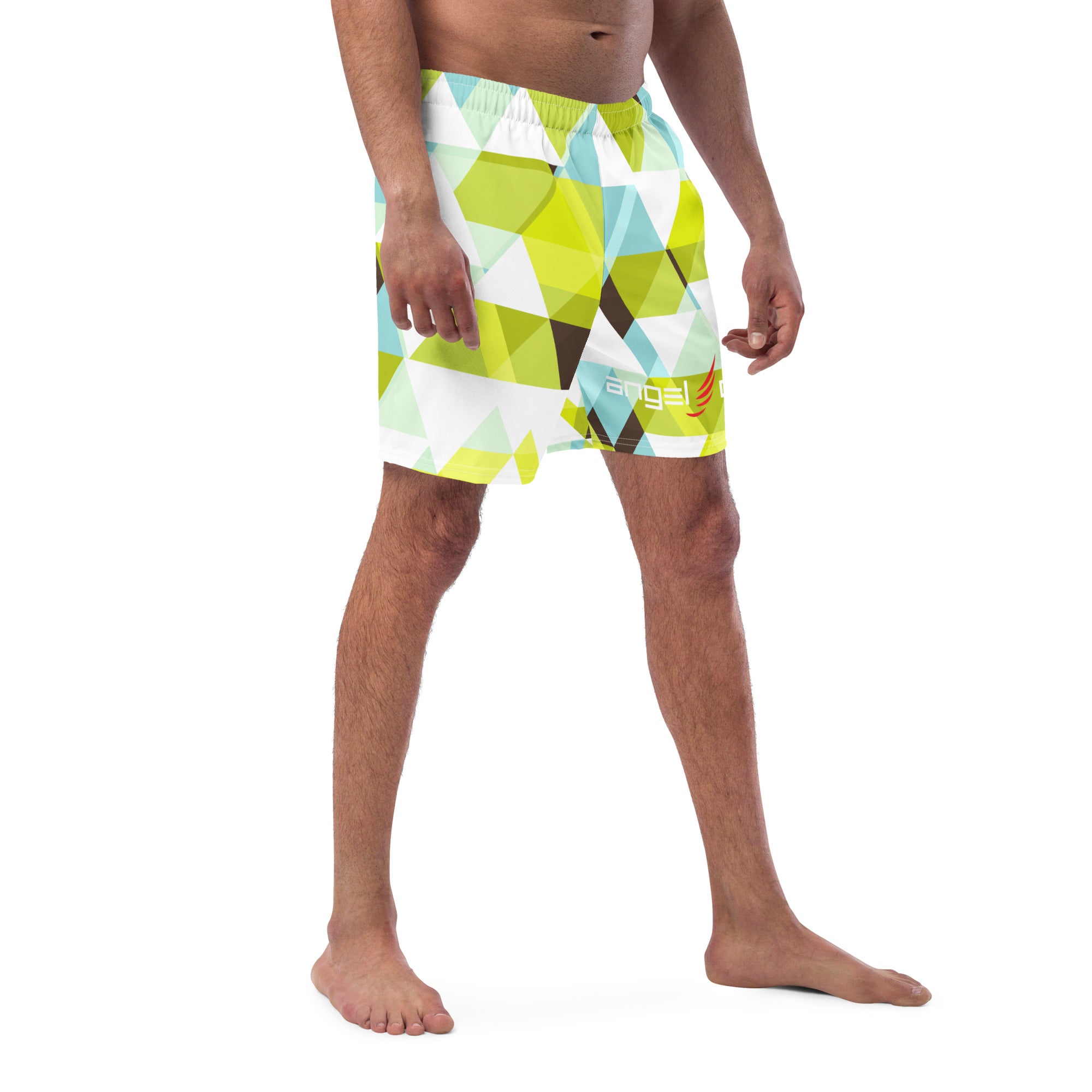 "Check Pattern" swim trunks
