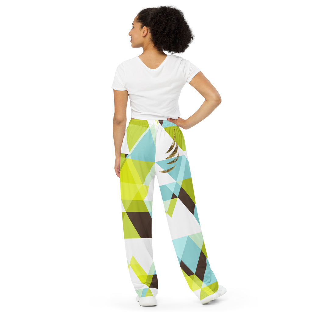 Check Pattern wide-leg pants