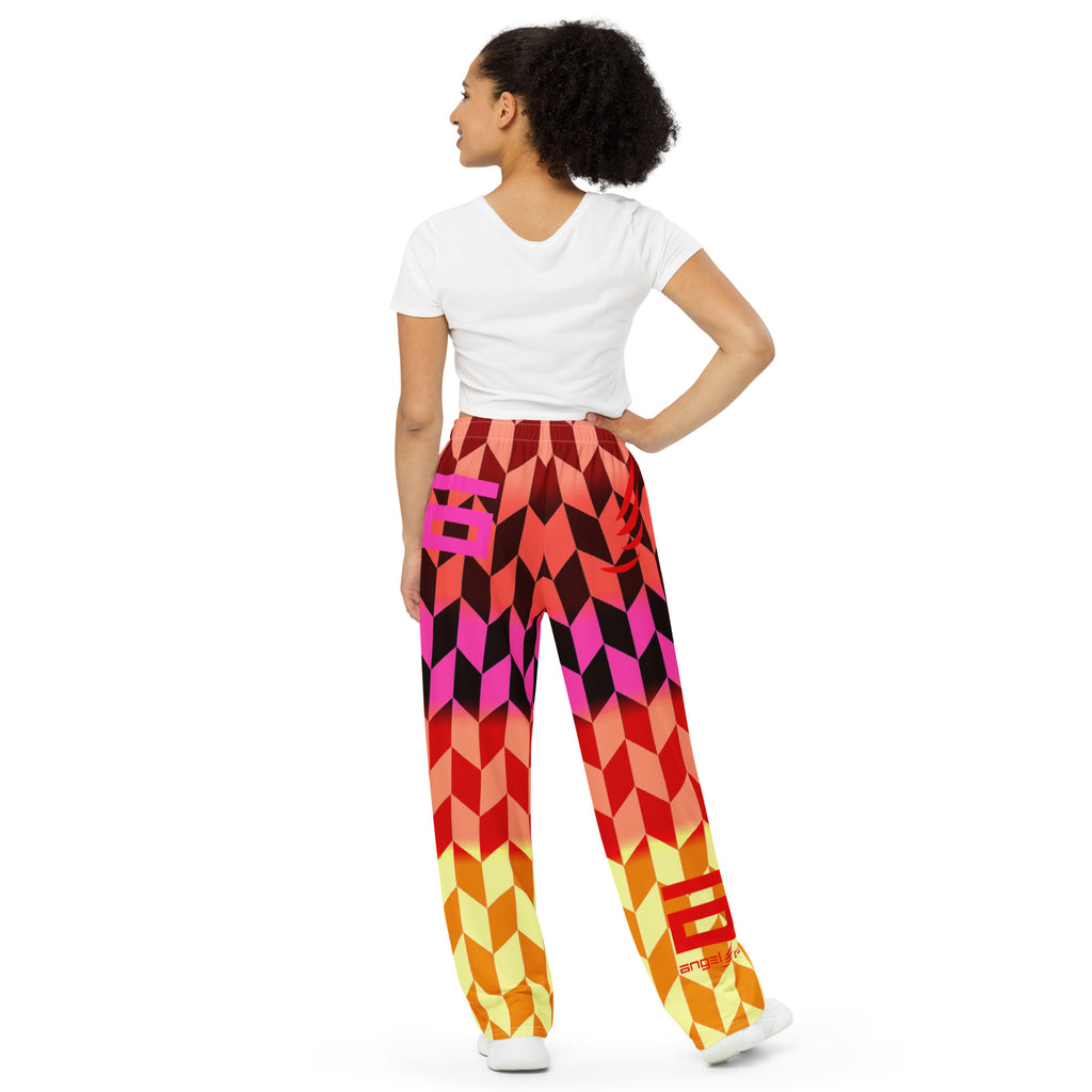 All-over print unisex wide-leg pants