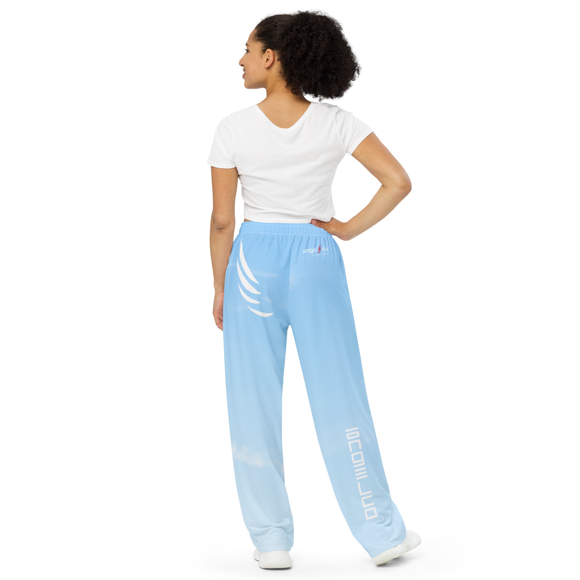 "Sky Blue" wide-leg pants