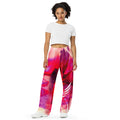 "Rose Waterflower" wide-leg pants