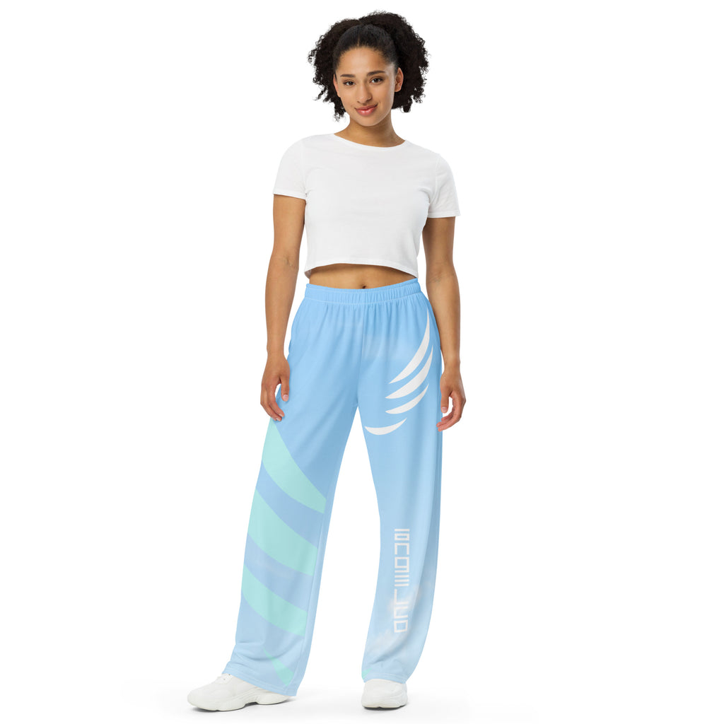 "Sky Blue" wide-leg pants