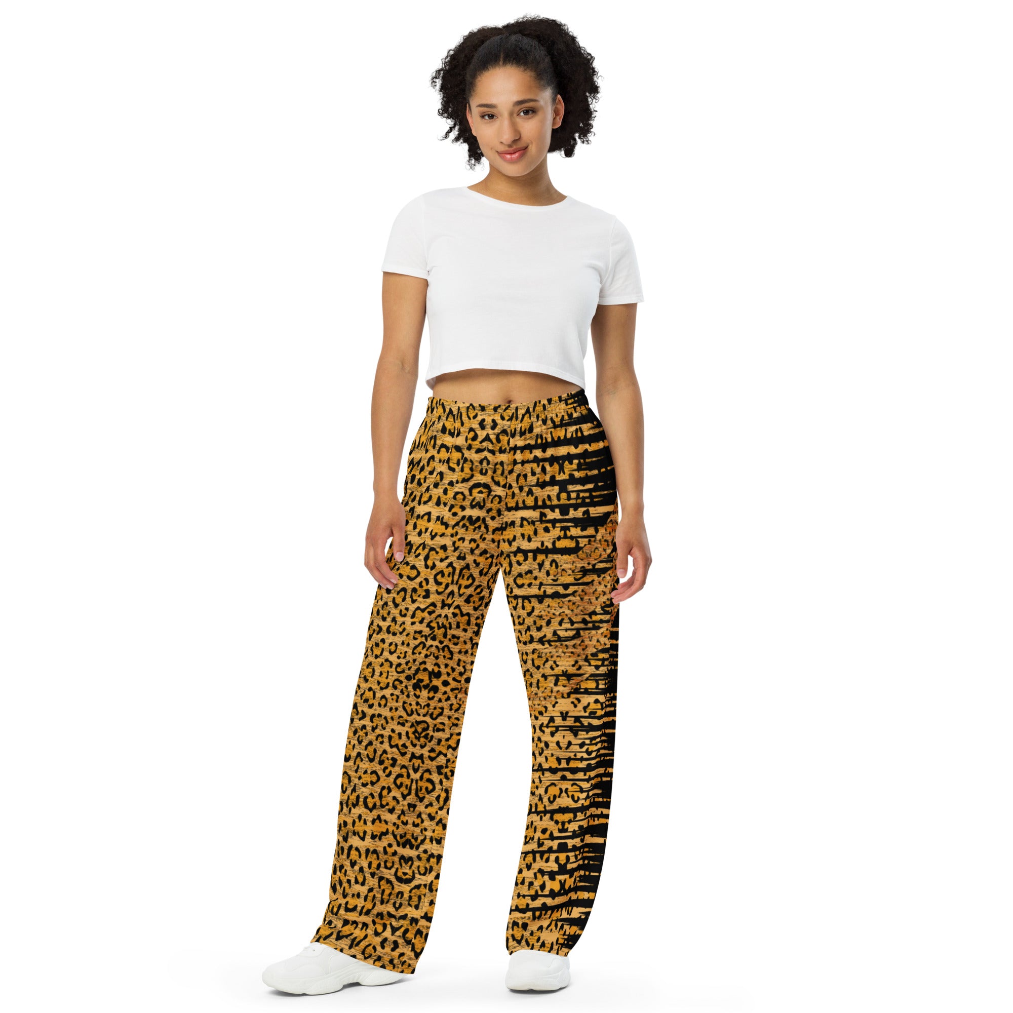 All-over print unisex wide-leg pants
