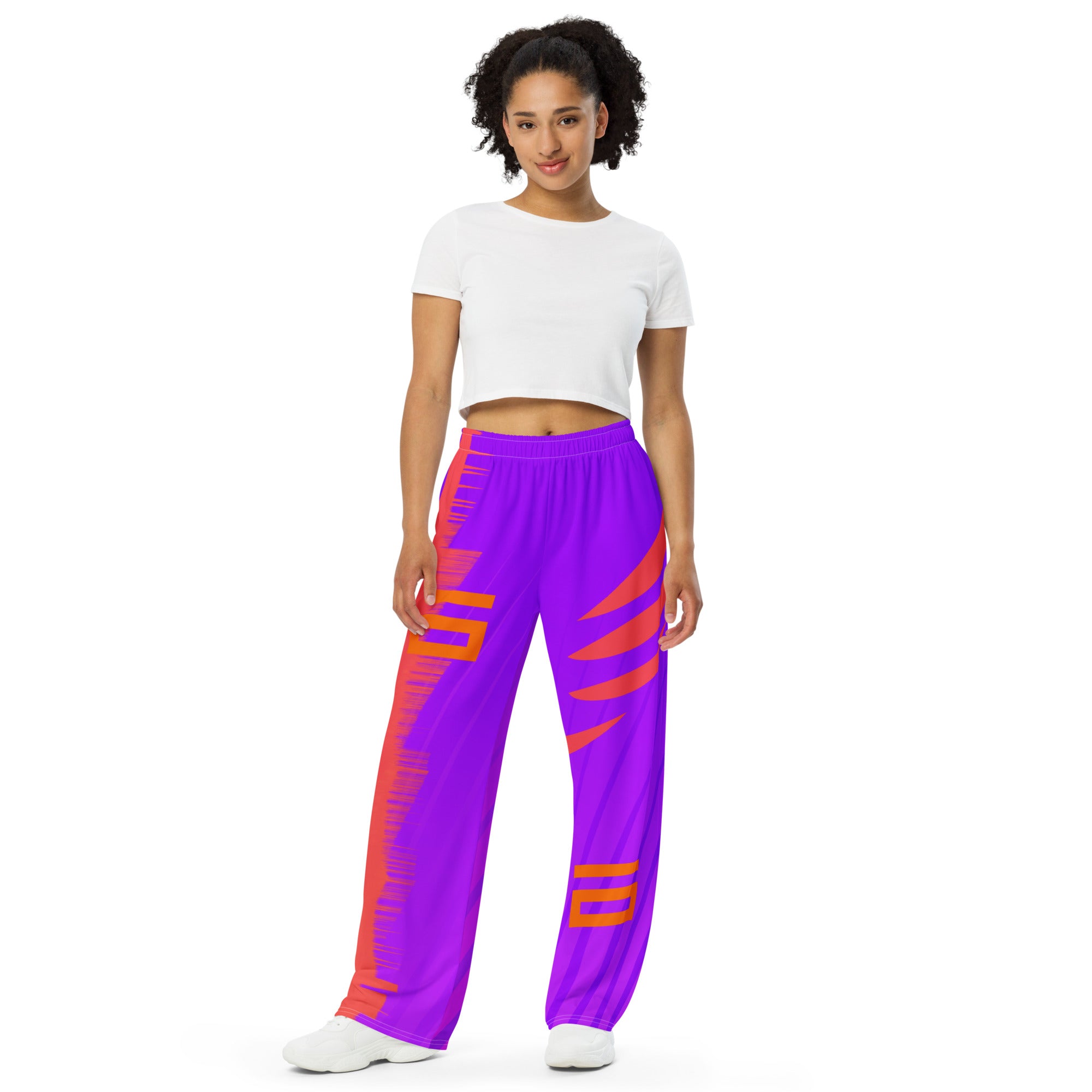 "Violet Flash" wide-leg pants