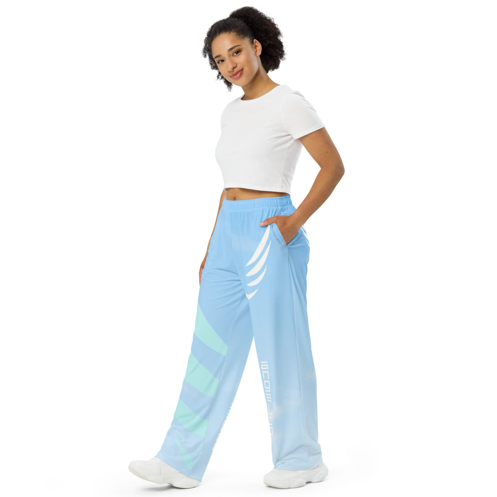 "Sky Blue" wide-leg pants