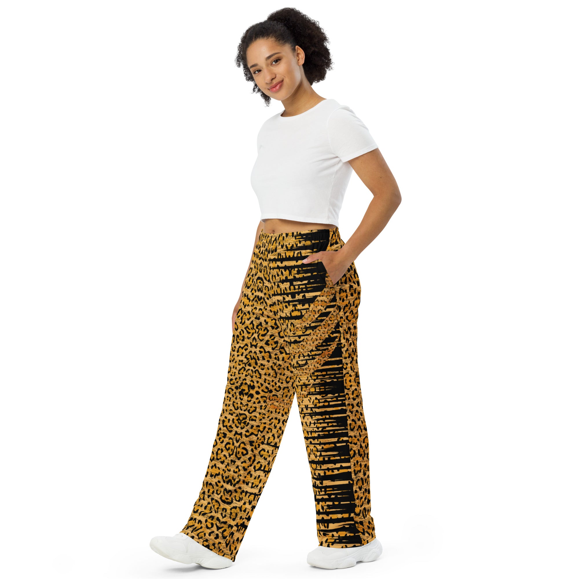 All-over print unisex wide-leg pants