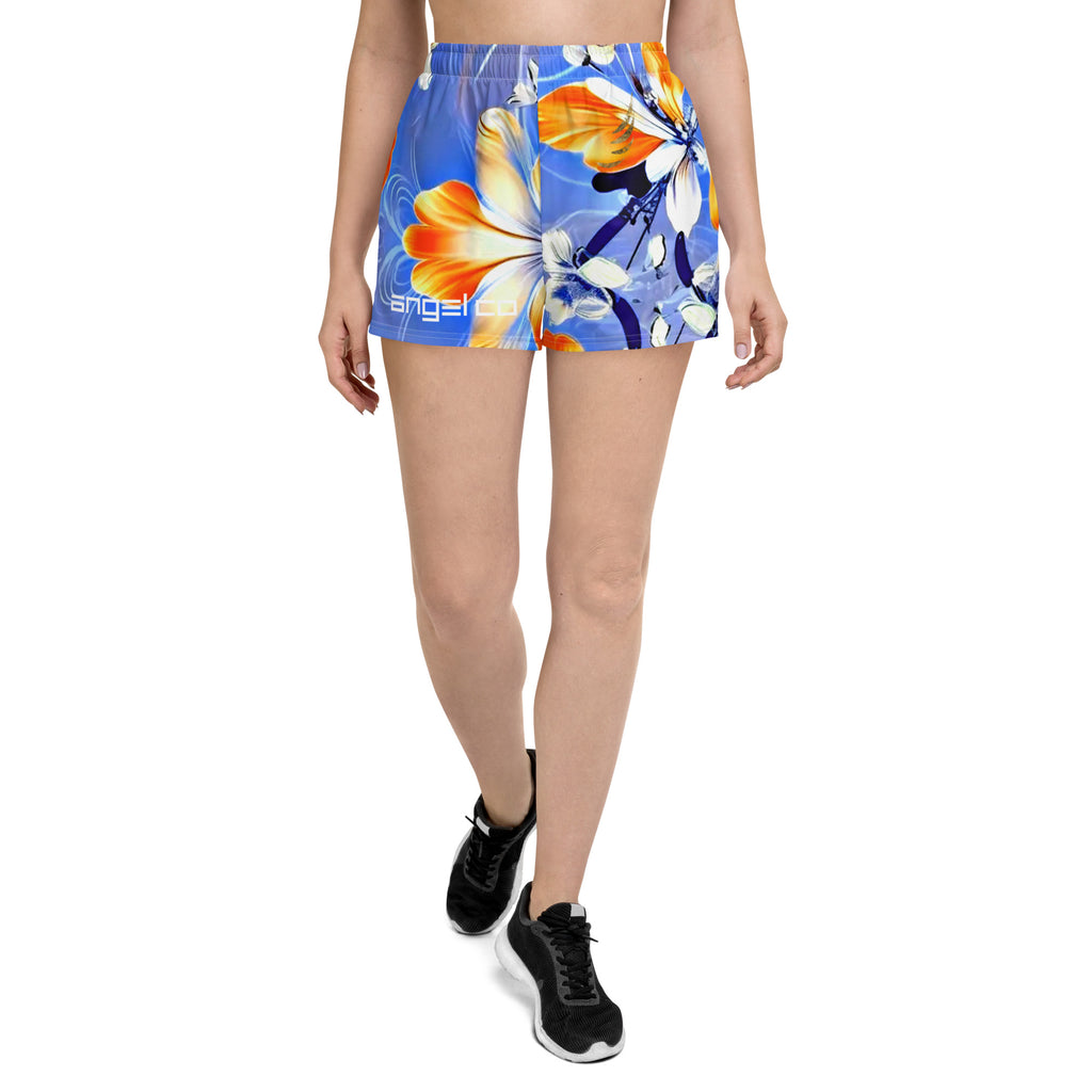 "Orange - Blue Fantasy"  Recycled Athletic Shorts