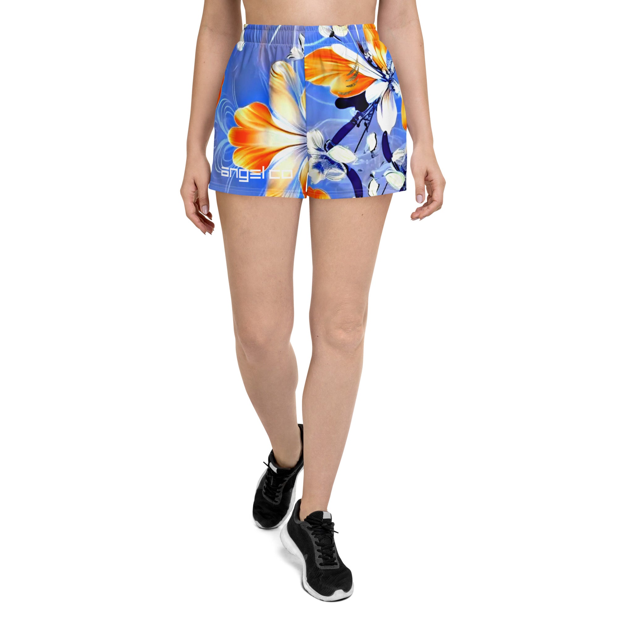 "Orange - Blue Fantasy"  Recycled Athletic Shorts