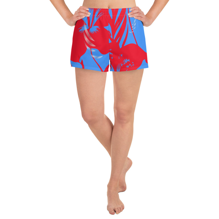"Intense Blue Red" Recycled Athletic Shorts