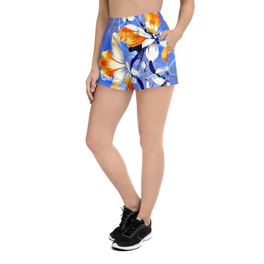 "Orange - Blue Fantasy"  Recycled Athletic Shorts