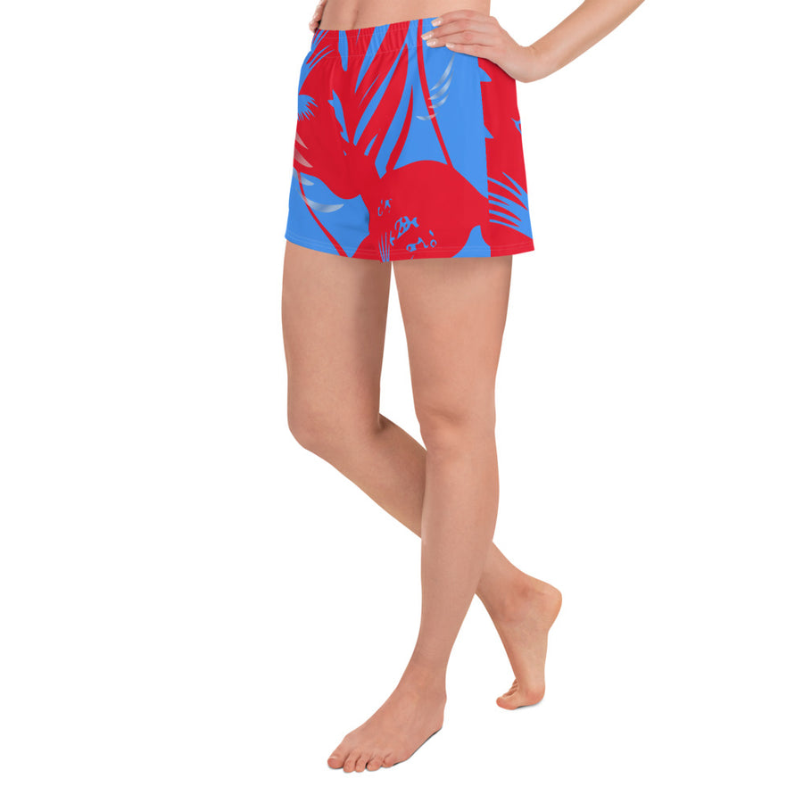 "Intense Blue Red" Recycled Athletic Shorts