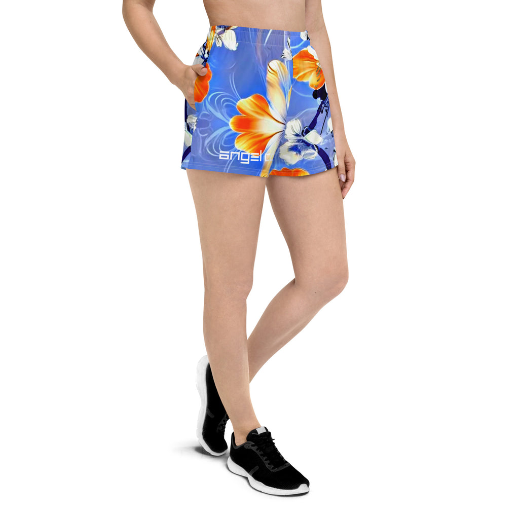 "Orange - Blue Fantasy"  Recycled Athletic Shorts