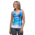 "Blue Waterflower" Sublimation Cut & Sew Tank Top