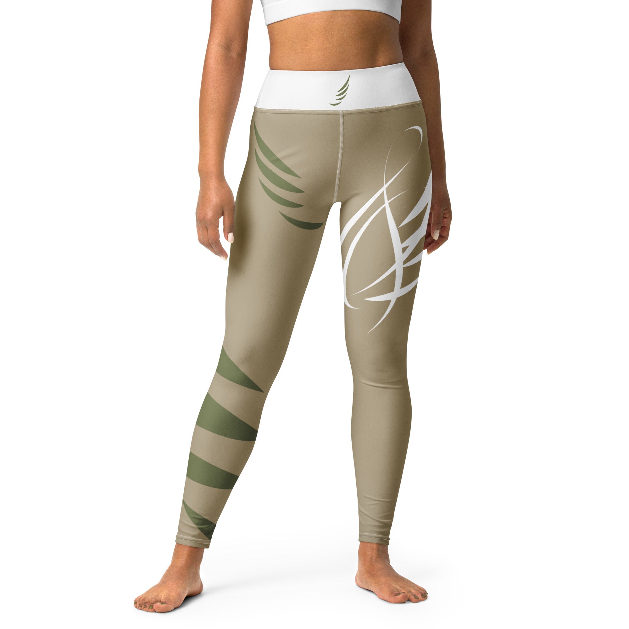 "Beige Green" Leggings