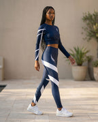 "Navy Blue Wings" Leggings