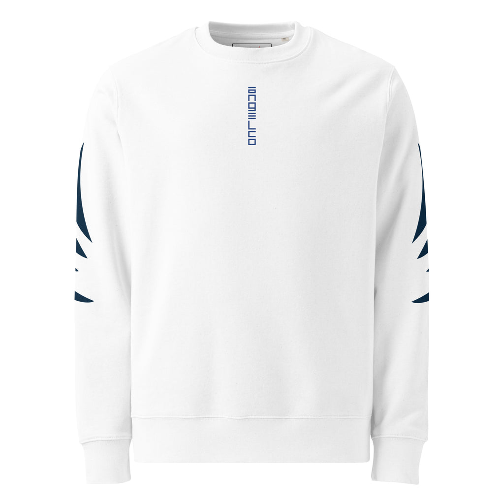 "Navy White" cotton ring-spun eco sweatshirt