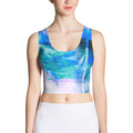 "Blue Water Flower" Crop Top