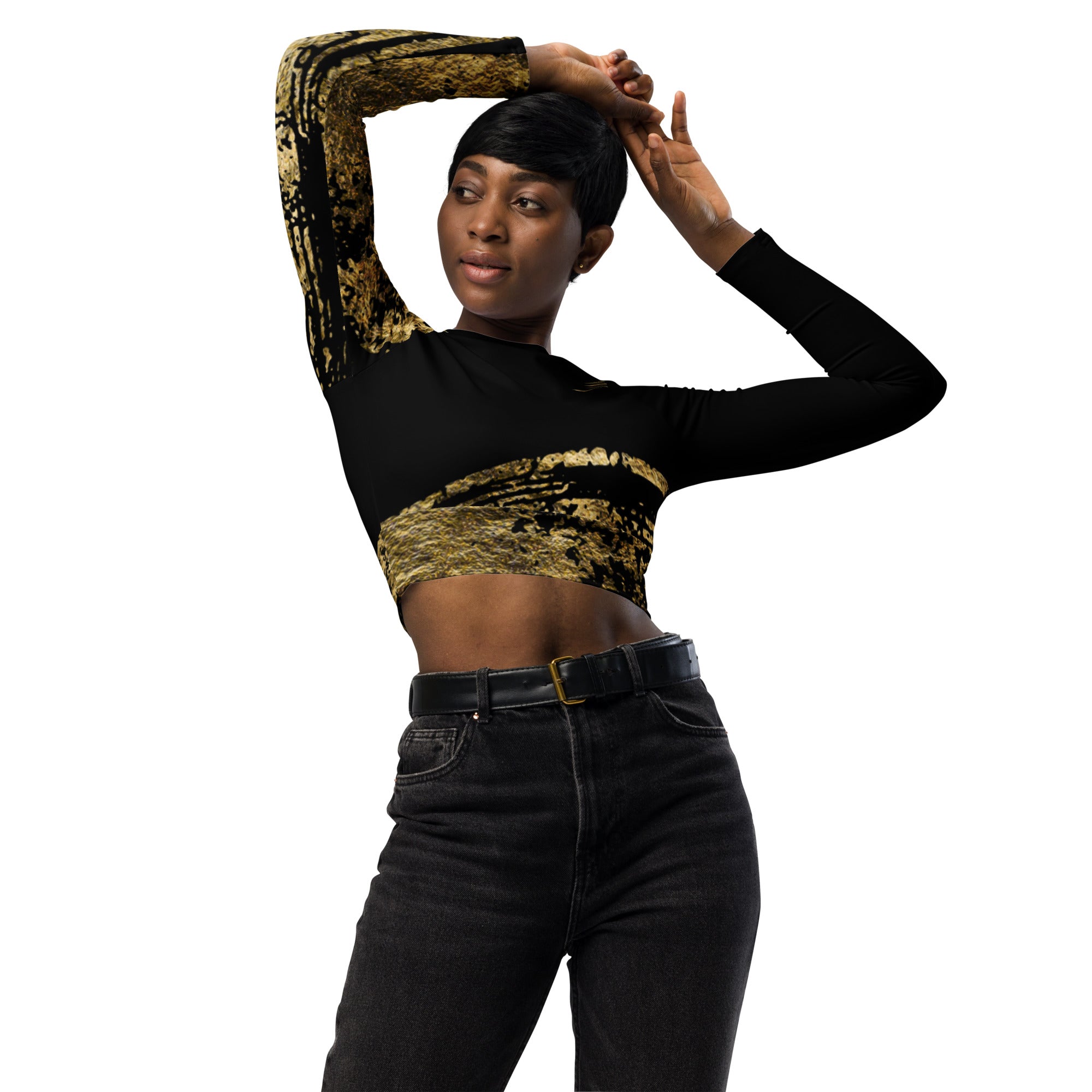 "Gummybear" long-sleeve crop top