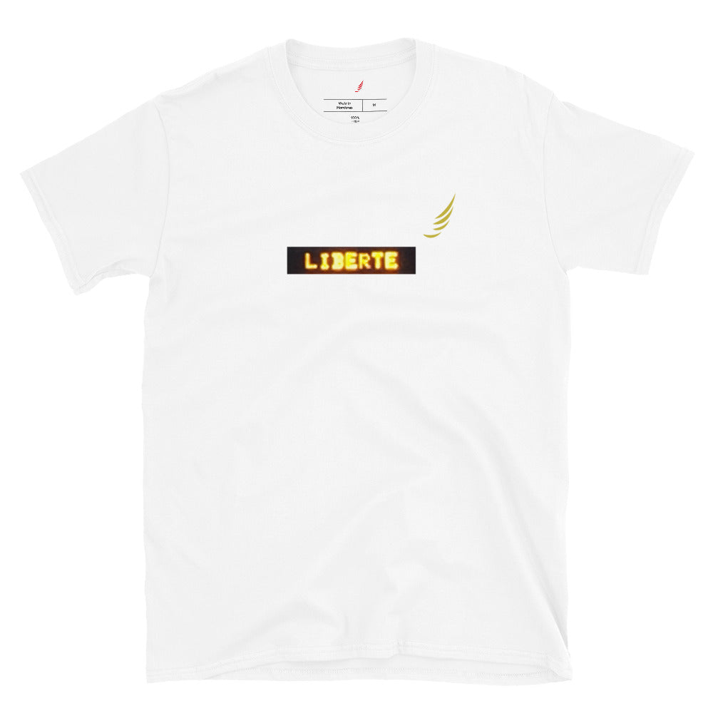 "LIBERTE" short sleeved unisex t-shirt