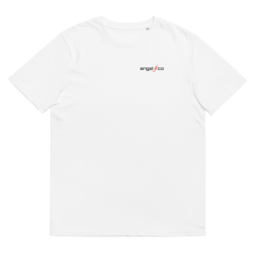 white "AngelCo" Unisex organic cotton t-shirt